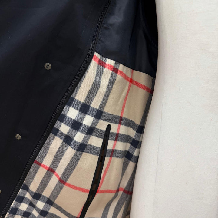 美品▼BURBERRY LONDON バーバリーロンドン 裏ノバチェック柄 カシミヤ混ライナー付き 2WAY トレンチコート 96-180-7(L相当) 正規品