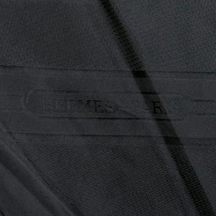 美品★HERMES エルメス ロザンジュ シルク100％ ホース柄 196×75 ストール ショール ブラック イタリア製 レディース