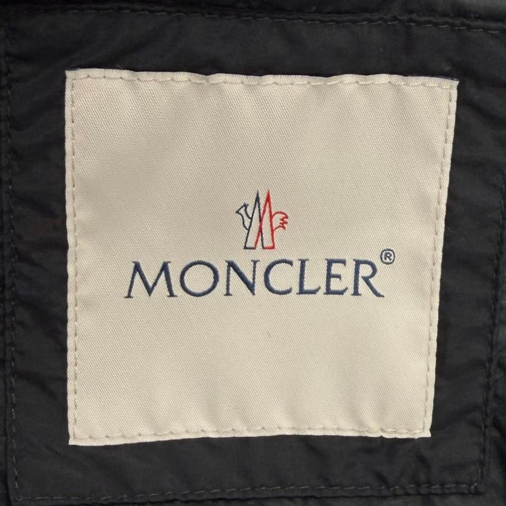 未使用品★MONCLER モンクレール 2023年製 FEGEO ロゴワッペン フード付 ZIP UP ウインドブレーカー ナイロンジャケット 黒 2 正規品