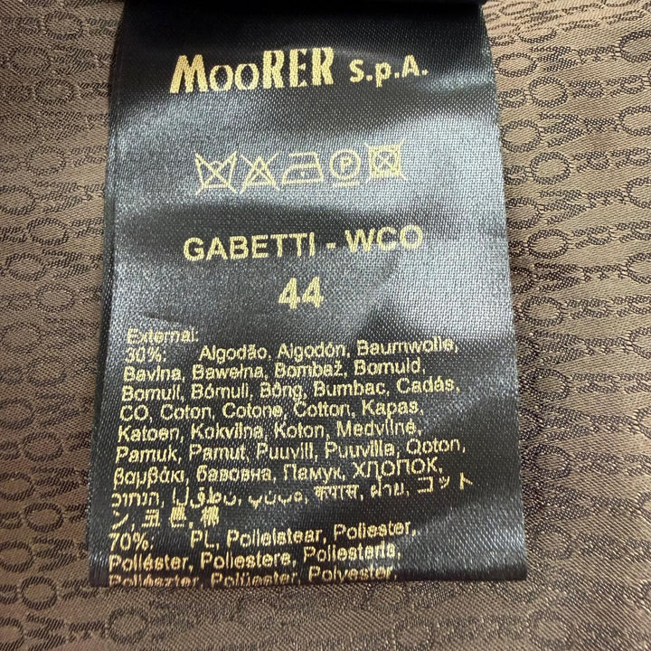 未使用品▼MOORER ムーレー GABETTI-WCO ロゴ入りボタン ダブルブレスト ミリタリージャケット ダークネイビー 44 メンズ ハンガー付き