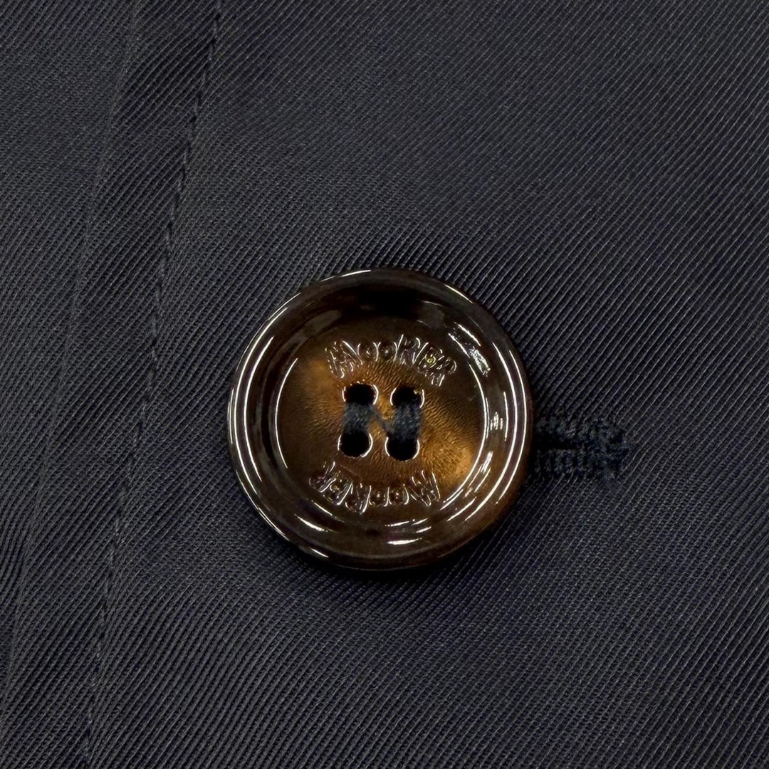 未使用品▼MOORER ムーレー GABETTI-WCO ロゴ入りボタン ダブルブレスト ミリタリージャケット ダークネイビー 44 メンズ ハンガー付き