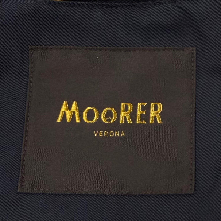 未使用品▼MOORER ムーレー GABETTI-WCO ロゴ入りボタン ダブルブレスト ミリタリージャケット ダークネイビー 44 メンズ ハンガー付き