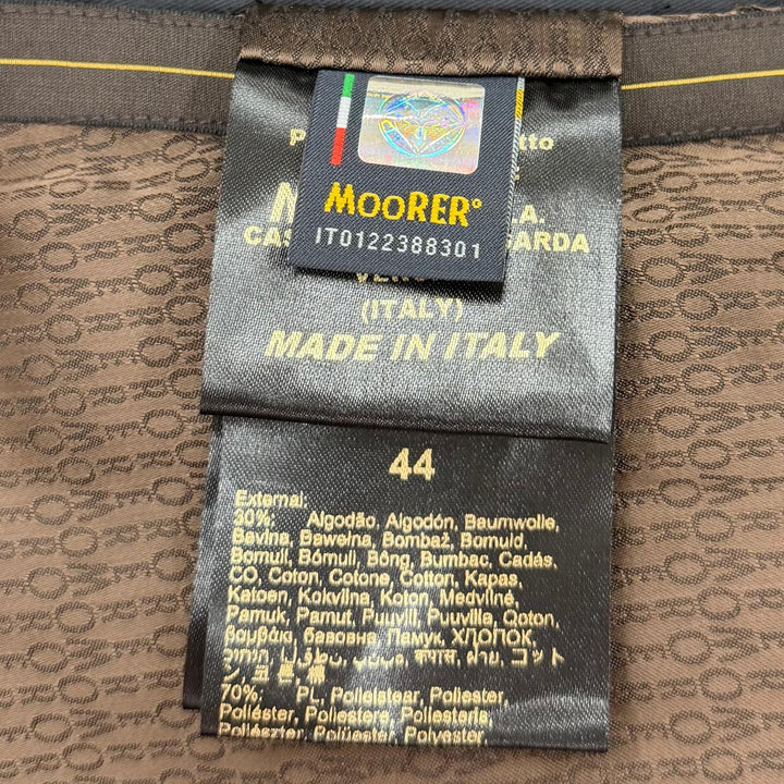 未使用品▼MOORER ムーレー GABETTI-WCO ロゴ入りボタン ダブルブレスト ミリタリージャケット ダークネイビー 44 メンズ ハンガー付き