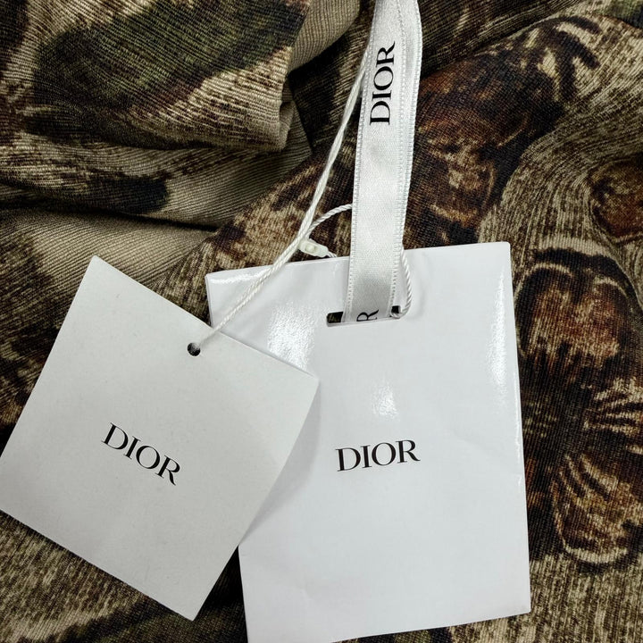 未使用品☆Christian Dior クリスチャンディオール 121M01A6668 シルク100％ 花柄・総柄デザイン リバーシブル キモノコート 40 正規品