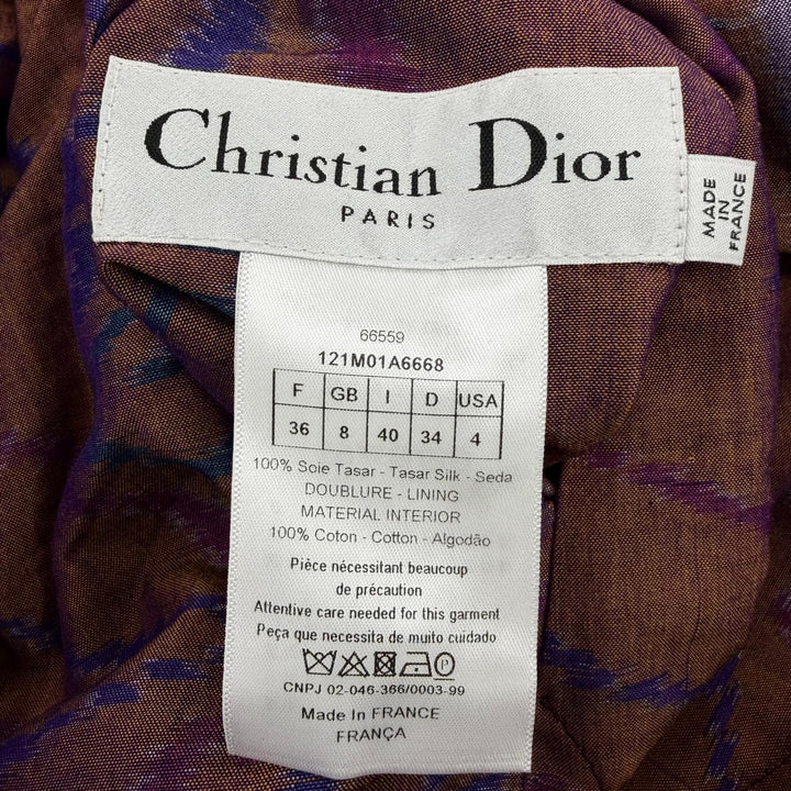 未使用品☆Christian Dior クリスチャンディオール 121M01A6668 シルク100％ 花柄・総柄デザイン リバーシブル キモノコート 40 正規品