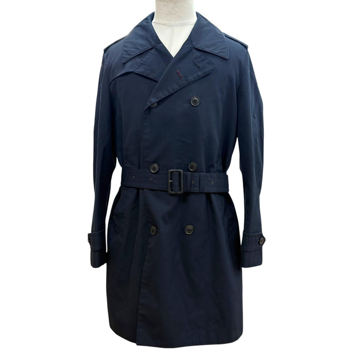 美品▼Paul Smith ポールスミス コットン100% 中綿入りライナー付き トレンチコート ダークネイビー L 日本製 正規品 メンズ ビジネス◎