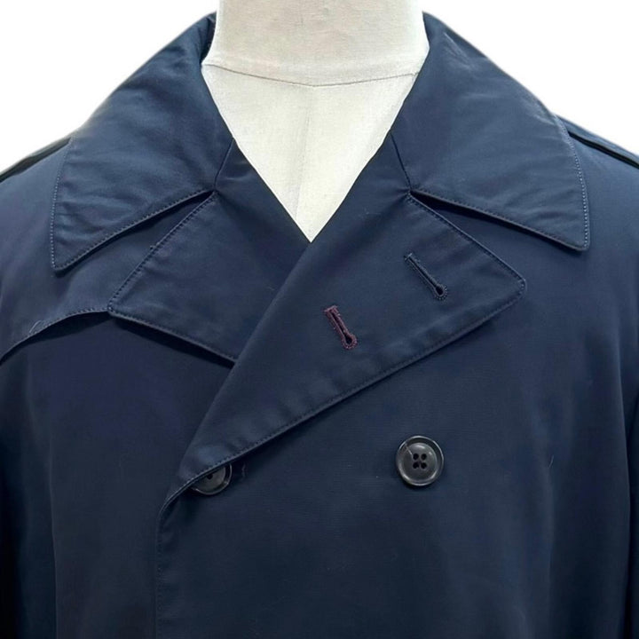 美品▼Paul Smith ポールスミス コットン100% 中綿入りライナー付き トレンチコート ダークネイビー L 日本製 正規品 メンズ ビジネス◎