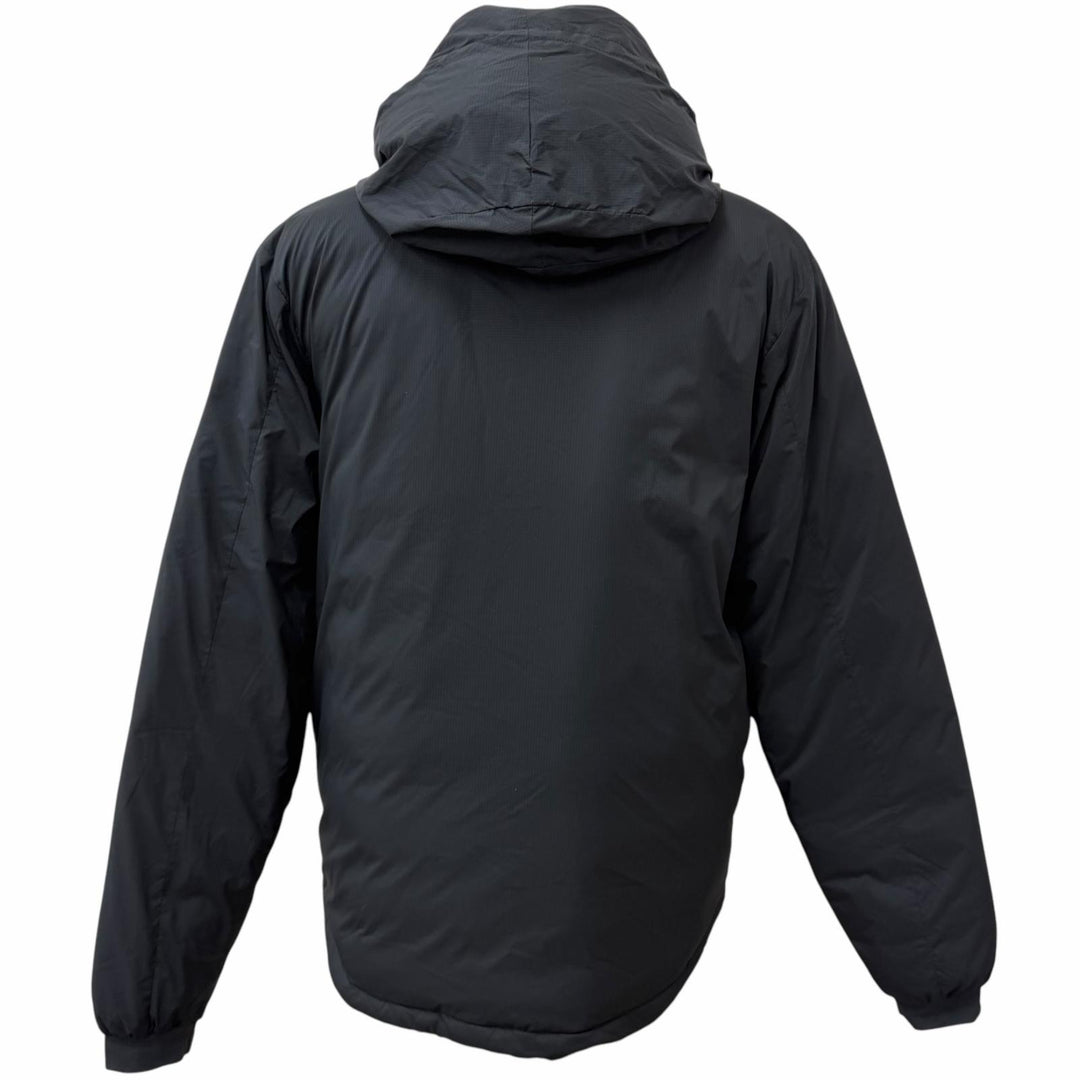 極美品□CANADA GOOSE カナダグース 5078M LODGE HOODY ミニロゴワッペン フーデッド ダウンジャケット 黒 L カナダ製 正規品 メンズ
