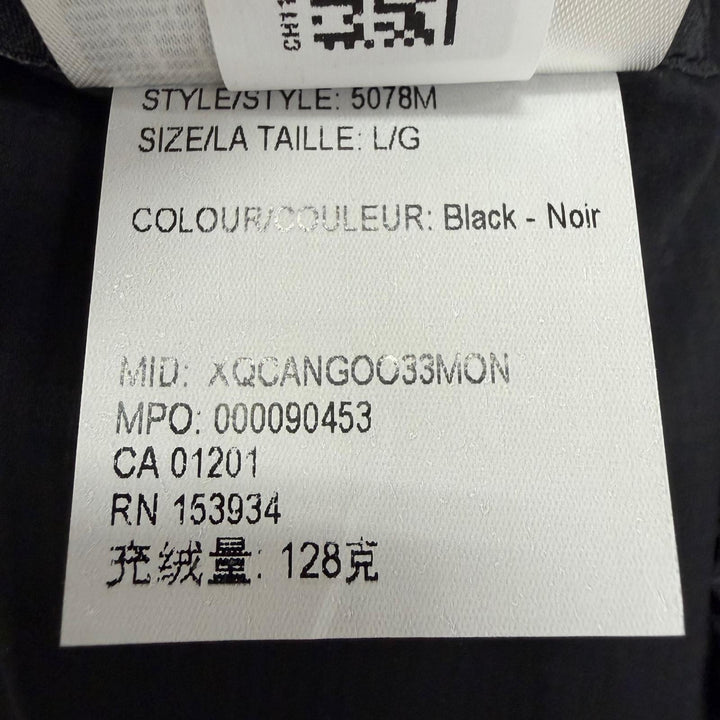 極美品□CANADA GOOSE カナダグース 5078M LODGE HOODY ミニロゴワッペン フーデッド ダウンジャケット 黒 L カナダ製 正規品 メンズ