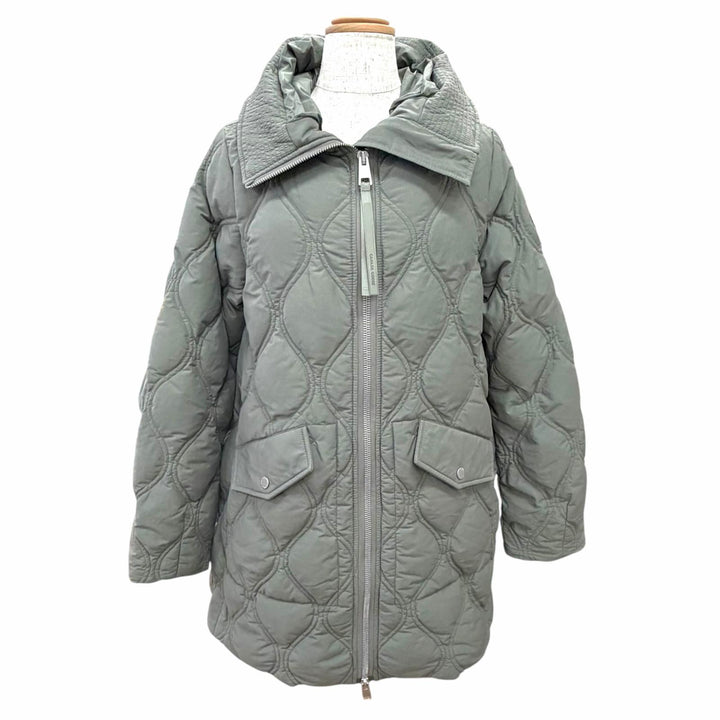 極美品△CANADA GOOSE カナダグース 2279WT Alessia Coat ロゴワッペン フード付き ダブルニードルキルティング ダウンコート XS 正規品