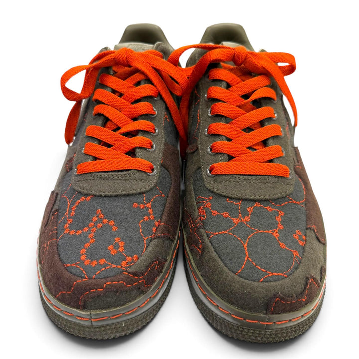 未使用品▼NIKE ナイキ 363171-031 Air Force 1 Low Supreme TZ Maharam レザー スニーカー カーキ ブラウン グレー 26 メンズ 箱付き