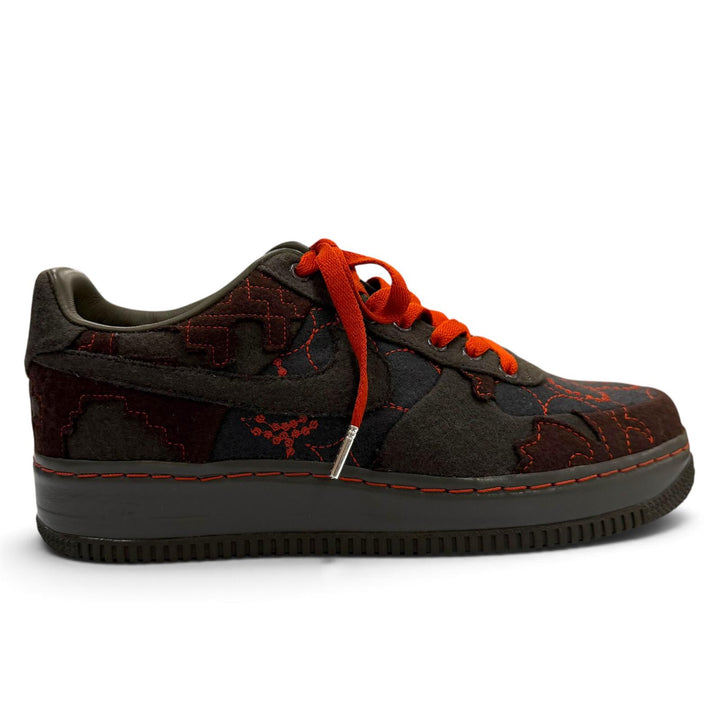 未使用品▼NIKE ナイキ 363171-031 Air Force 1 Low Supreme TZ Maharam レザー スニーカー カーキ ブラウン グレー 26 メンズ 箱付き