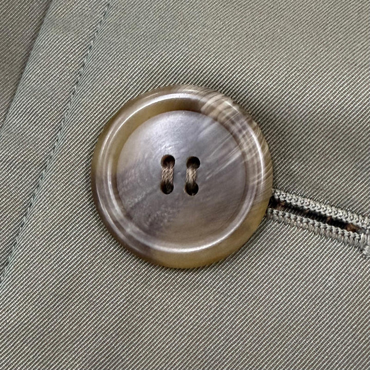 美品▼Burberrys バーバリー ヴィンテージ コットン100% 裏地ノバチェック柄 トレンチコート カーキ 玉虫色 Mサイズ相当 メンズ ビジネス