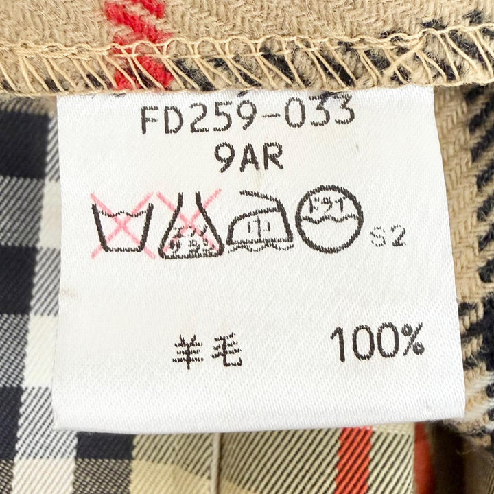 美品△BURBERRY LONDON バーバリーロンドン コットン100% 裏地ノバチェック柄 ウールライナー付き ステンカラーコート ベージュ 9 正規品