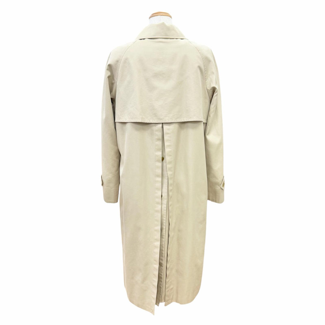 美品△BURBERRY LONDON バーバリーロンドン コットン100% 裏地ノバチェック柄 ウールライナー付き ステンカラーコート ベージュ 9 正規品