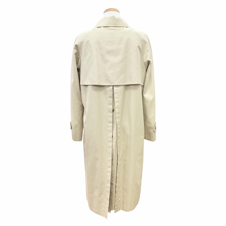 美品△BURBERRY LONDON バーバリーロンドン コットン100% 裏地ノバチェック柄 ウールライナー付き ステンカラーコート ベージュ 9 正規品