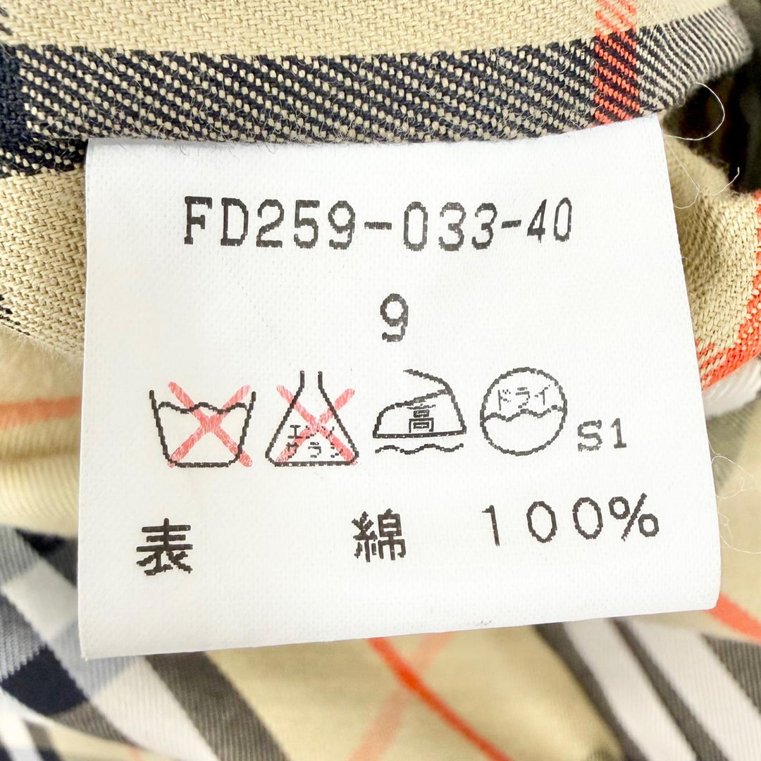 美品△BURBERRY LONDON バーバリーロンドン コットン100% 裏地ノバチェック柄 ウールライナー付き ステンカラーコート ベージュ 9 正規品