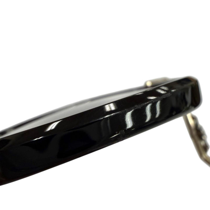 美品▼CHROME HEARTS クロムハーツ NEW LOVER ニューラバー 925 フローラルクロス アイウェア サングラス ブラック シルバー 重量32.23g