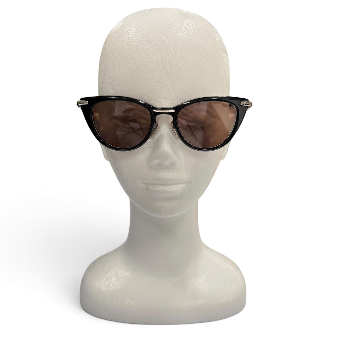 美品▼CHROME HEARTS クロムハーツ NEW LOVER ニューラバー 925 フローラルクロス アイウェア サングラス ブラック シルバー 重量32.23g