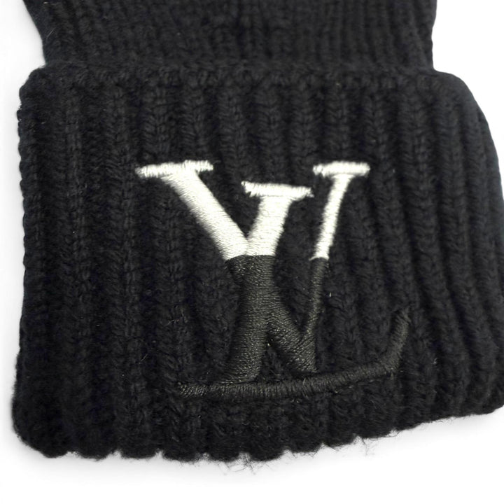 美品▼LOUIS VUITTON ルイヴィトン 2023年製 M79195 グローブ LV デュアル カシミヤ100% 手袋 ブラック S イタリア製 正規品 メンズ
