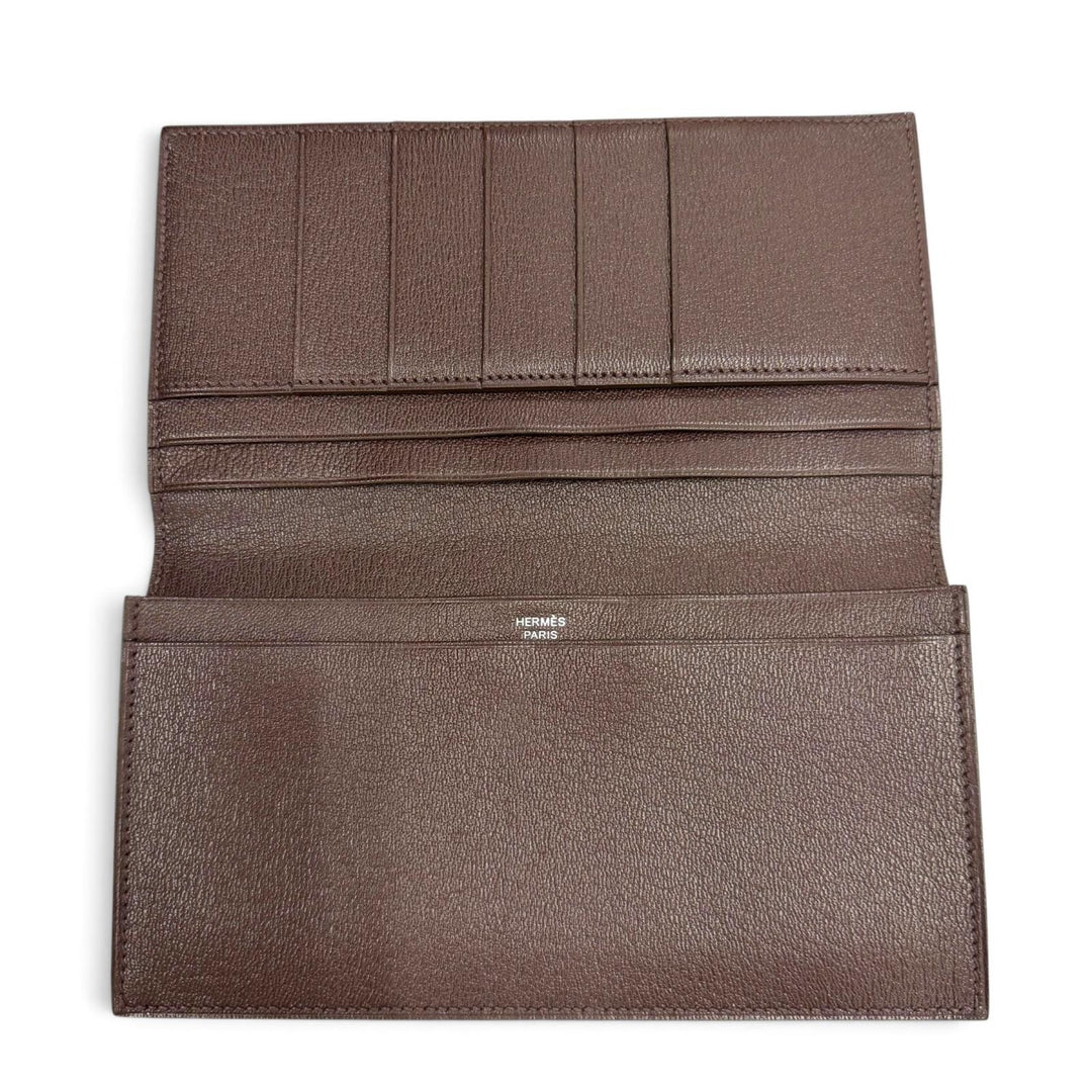 極美品▼HERMES エルメス MC2 フレミング アリゲーターマット レザーウォレット 二つ折り 長財布 ハバナ K刻印 フランス製 メンズ 箱付き