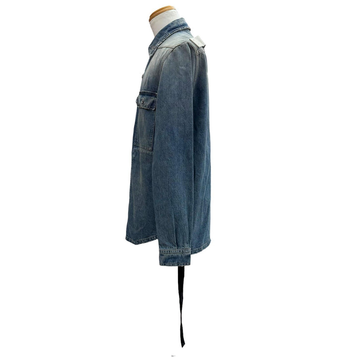 美品▼RICK OWENS DRKSHDW リックオウエンス ダークシャドウ DU01F4755 OUTERSHIRT デニムジャケット ブルー S イタリア製 メンズ