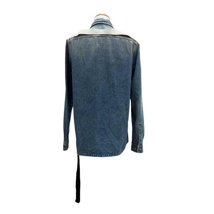 美品▼RICK OWENS DRKSHDW リックオウエンス ダークシャドウ DU01F4755 OUTERSHIRT デニムジャケット ブルー S イタリア製 メンズ