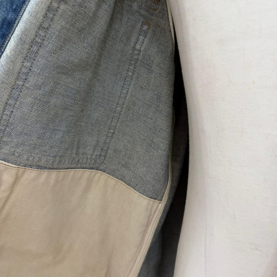 美品▼RICK OWENS DRKSHDW リックオウエンス ダークシャドウ DU01F4755 OUTERSHIRT デニムジャケット ブルー S イタリア製 メンズ