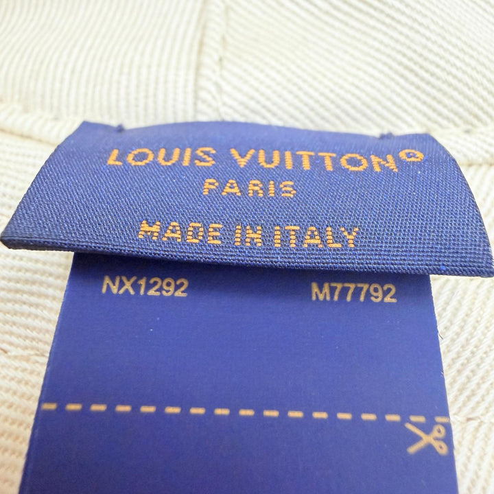 美品☆LOUIS VUITTON ルイヴィトン 2022年製 M77792 モノグラム・シャンポー LVバケーション バケットハット リバーシブル クリーム 正規品