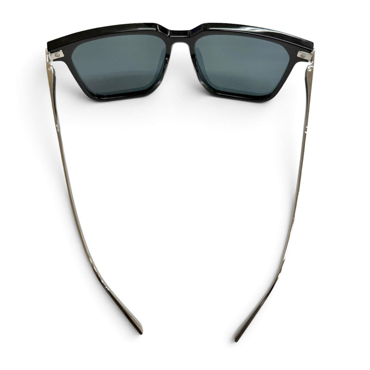 良品△LOUIS VUITTON ルイヴィトン Z1667E LVライズ スクエア モノグラム サングラス ブラック シルバー 56□15 150 デモレンズ 保存袋付