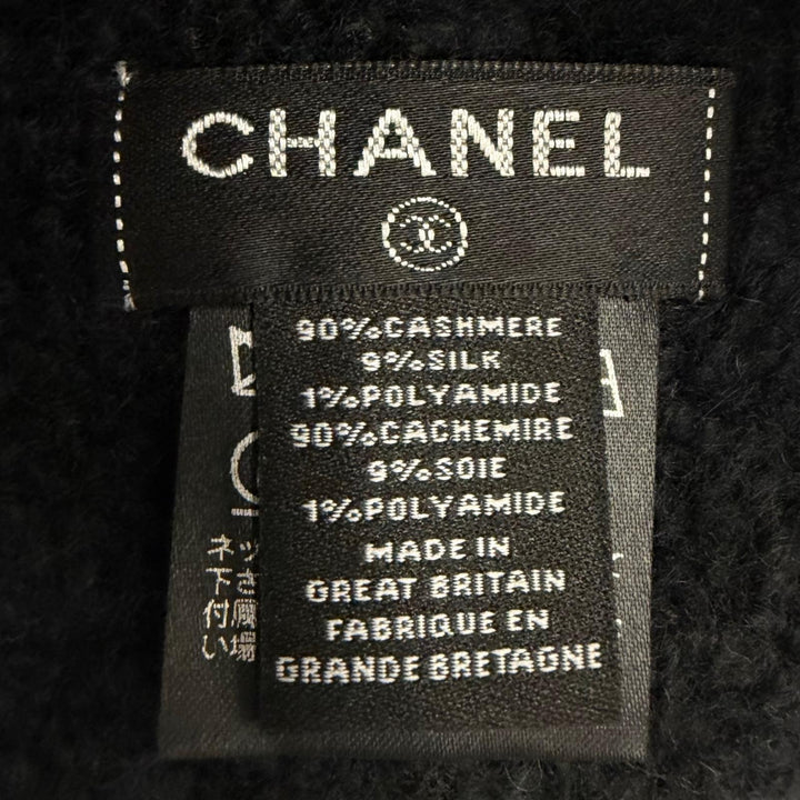 美品▼CHANEL シャネル 18A カシミヤ シルク ココマーク 帽子 ビーニー ニットキャップ ブラック 正規品 メンズ レディース ユニセックス