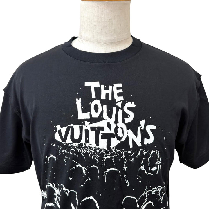 極美品□LOUIS VUITTON ルイヴィトン 23SS コットン LV コンサート インサイドアウト 半袖Ｔシャツ ブラック S イタリア製 正規品 メンズ