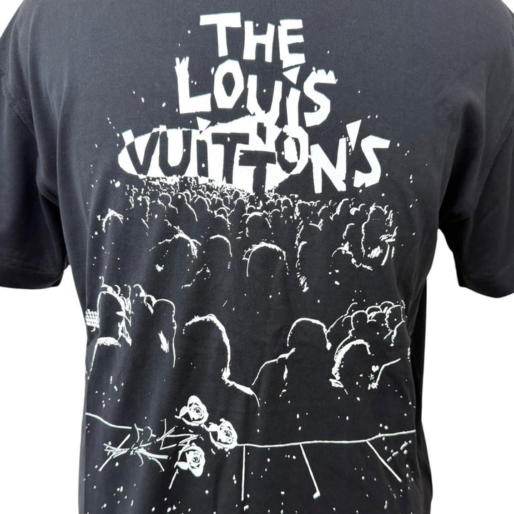 極美品□LOUIS VUITTON ルイヴィトン 23SS コットン LV コンサート インサイドアウト 半袖Ｔシャツ ブラック S イタリア製 正規品 メンズ