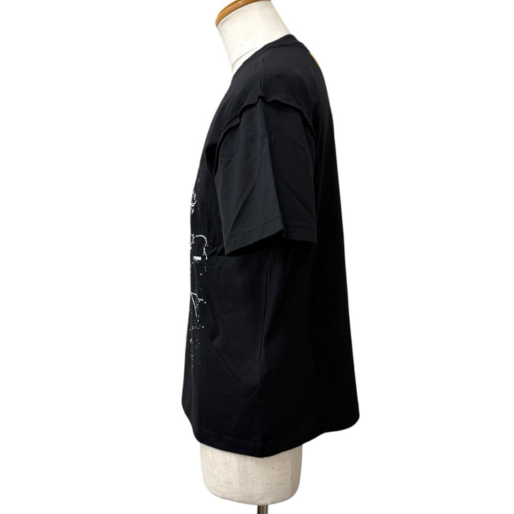 極美品□LOUIS VUITTON ルイヴィトン 23SS コットン LV コンサート インサイドアウト 半袖Ｔシャツ ブラック S イタリア製 正規品 メンズ