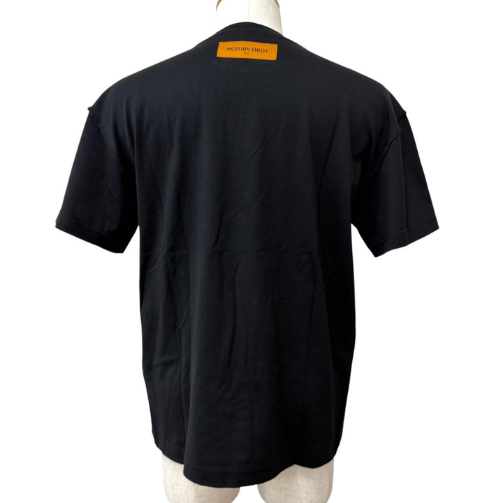 極美品□LOUIS VUITTON ルイヴィトン 23SS コットン LV コンサート インサイドアウト 半袖Ｔシャツ ブラック S イタリア製 正規品 メンズ
