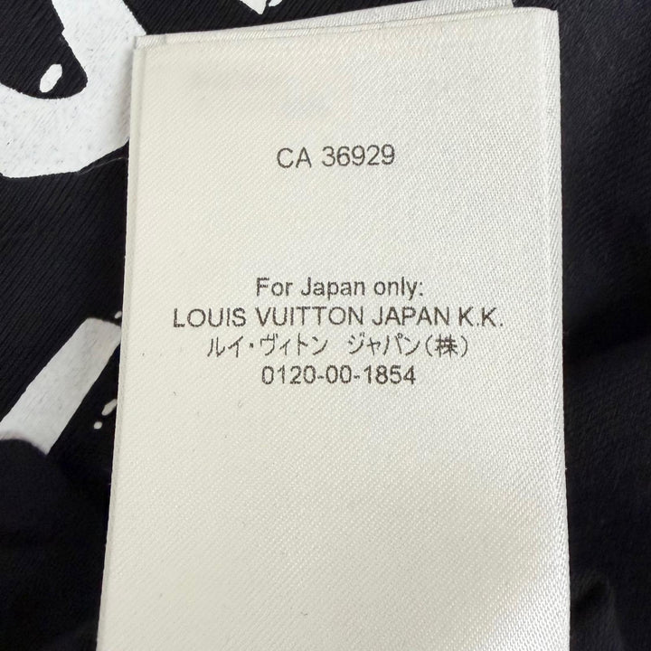 極美品□LOUIS VUITTON ルイヴィトン 23SS コットン LV コンサート インサイドアウト 半袖Ｔシャツ ブラック S イタリア製 正規品 メンズ
