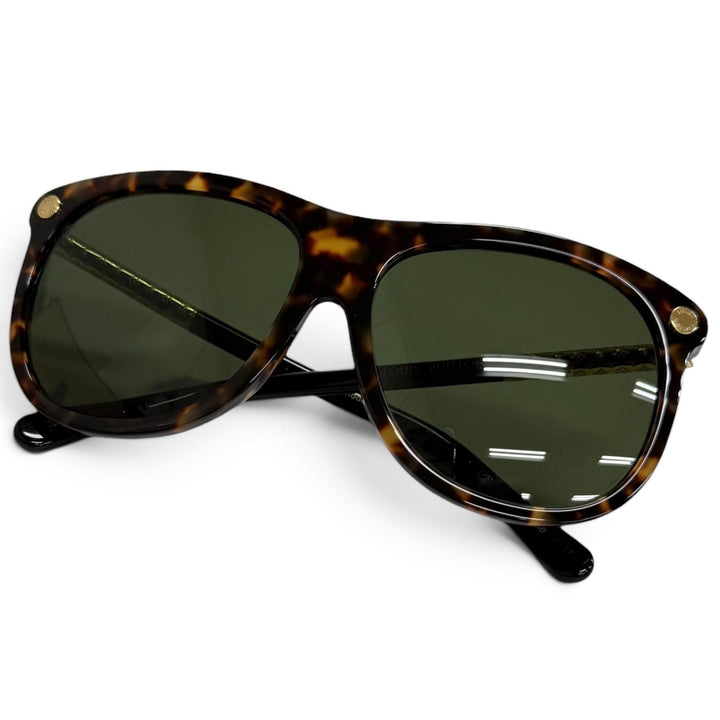 極美品□LOUIS VUITTON ルイヴィトン Z0893E ヴァーティゴ サングラス ブラウン(べっこう柄) グリーン 56□14-140 デモレンズ イタリア製
