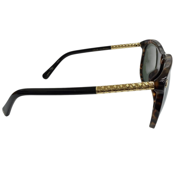 極美品□LOUIS VUITTON ルイヴィトン Z0893E ヴァーティゴ サングラス ブラウン(べっこう柄) グリーン 56□14-140 デモレンズ イタリア製