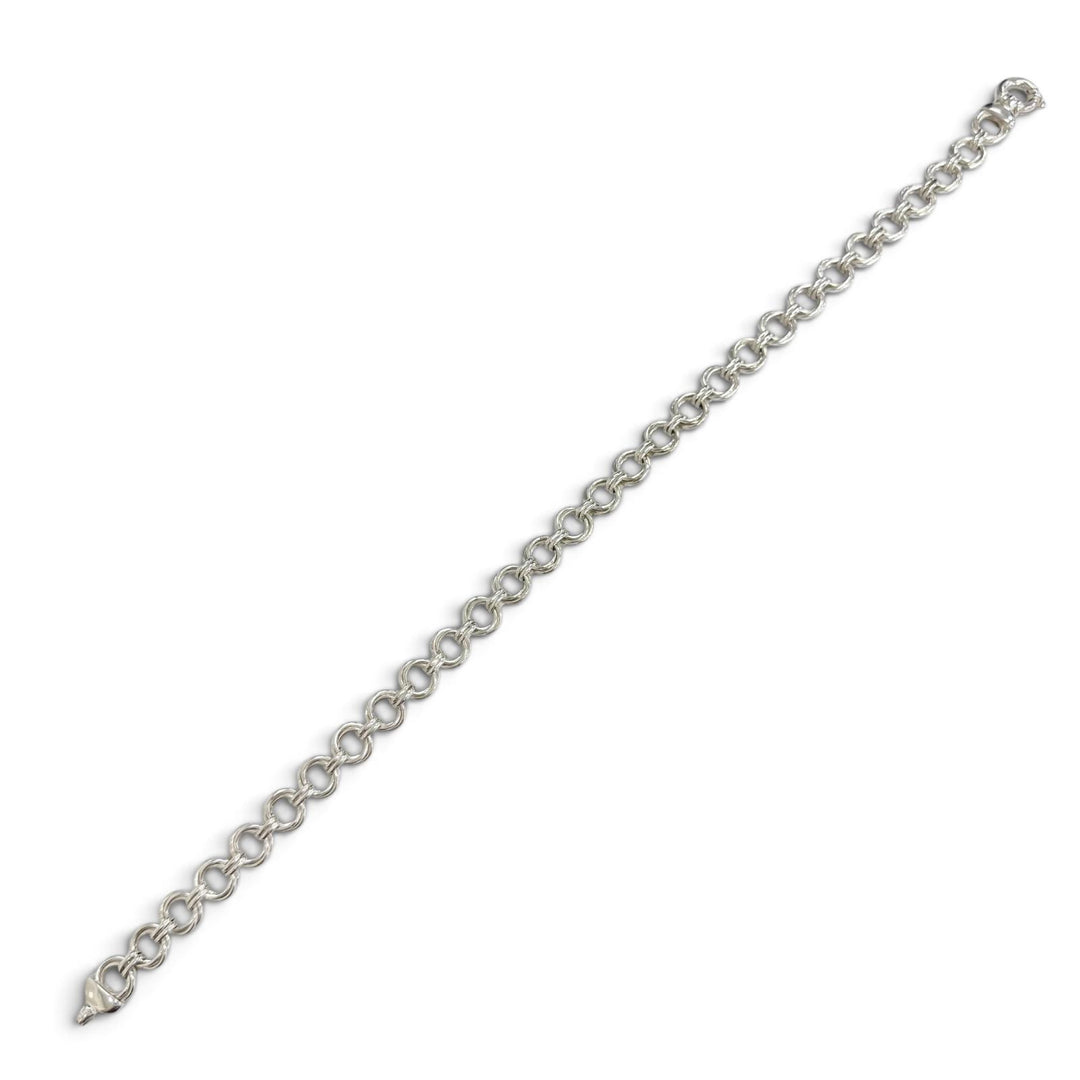 美品△TIFFANY&amp;Co. ティファニー ヴィンテージ トリプル ラウンドリンク ネックレス アクセサリー 925 シルバー 重量44.34g レディース