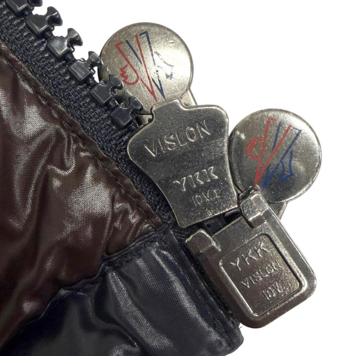 美品□MONCLER モンクレール MAYA GIUBBOTTO ロゴワッペン フーデッド ダウンジャケット パファージャケット ネイビー 3 正規品 メンズ