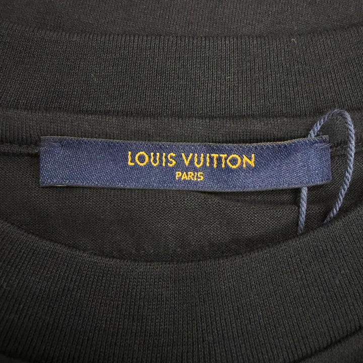 未使用品□LOUIS VUITTON ルイヴィトン 23SS LV コンサート インサイドアウト 半袖Ｔシャツ ブラック S イタリア製 正規品 メンズ