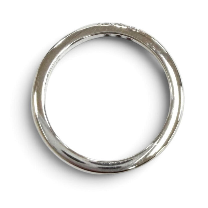 極美品★TIFFANY&amp;Co. ティファニー ティファニー フォーエバー ウェディング バンド リング PT950 3Pダイヤ 指輪 JP5号相当 重量3.05g
