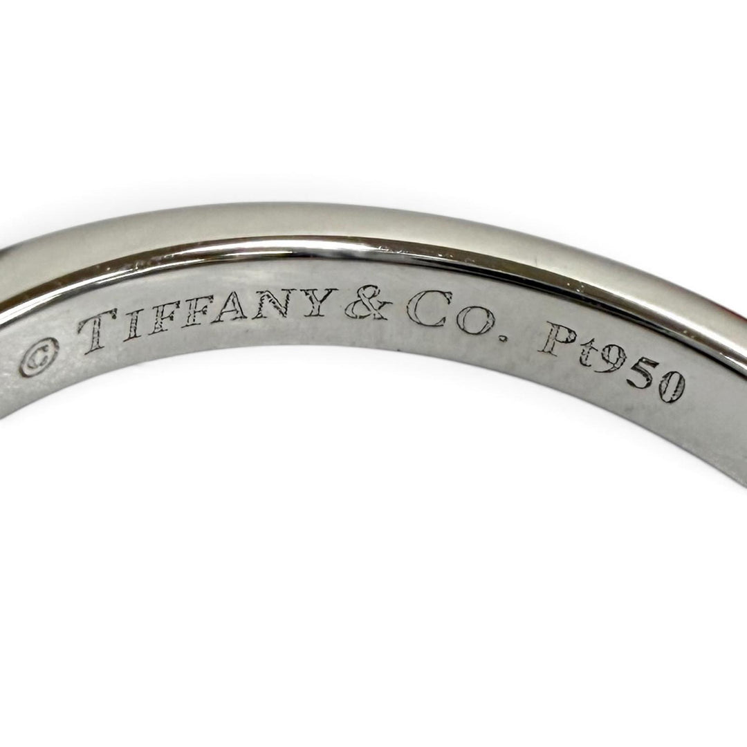 極美品★TIFFANY&amp;Co. ティファニー ティファニー フォーエバー ウェディング バンド リング PT950 3Pダイヤ 指輪 JP5号相当 重量3.05g