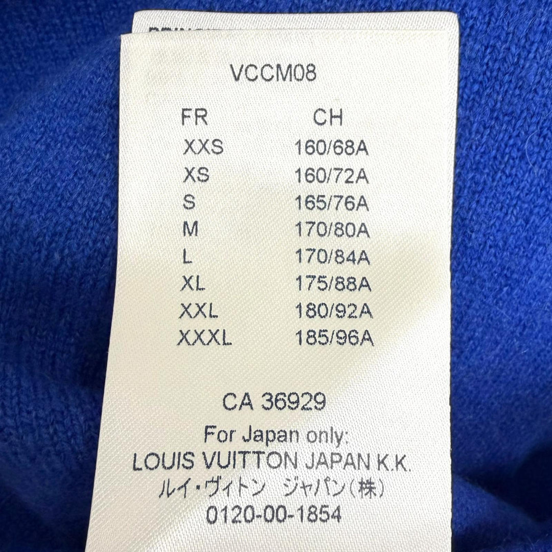 未使用品□LOUIS VUITTON ルイヴィトン 2020年製 カシミヤ シルク インサイドアウト ロゴシルバープレート ニットパーカー S 伊製 正規品