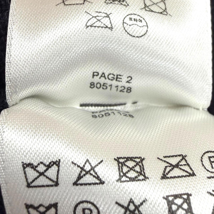 極美品□BURBERRY バーバリー 8051128 ウール ロゴデザイン ロングスリーブニット セーター ネイビー L イタリア製 正規品 メンズ