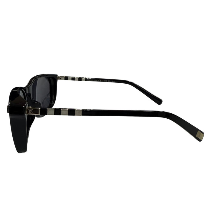 良品☆LOUIS VUITTON ルイヴィトン Z0614E コンヴィクション サングラス ブラック シルバー 57□18 デモレンズ イタリア製 レディース