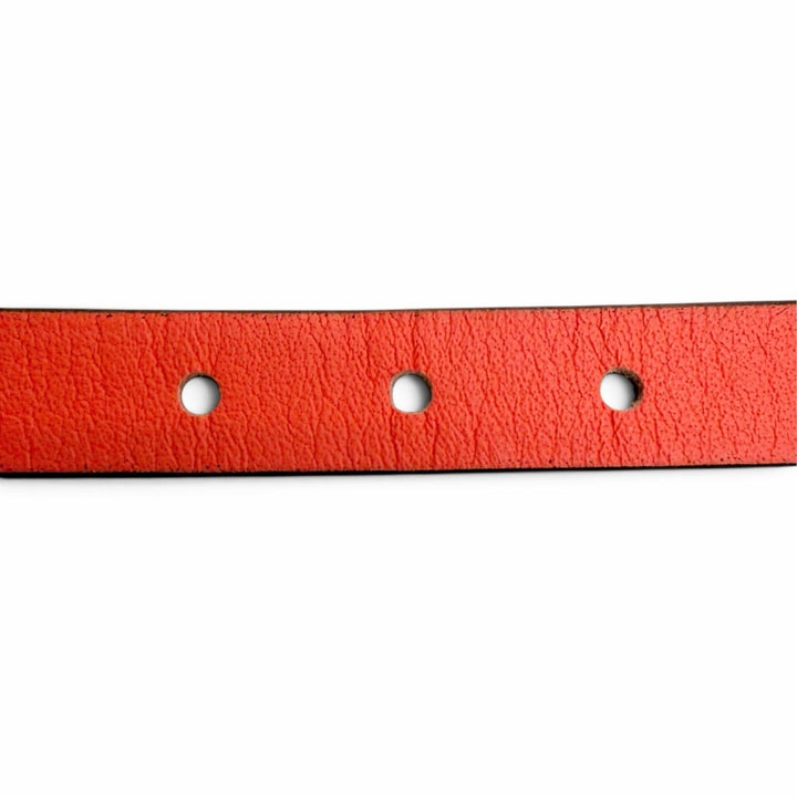 極美品△HERMES エルメス ポップH ドゥブルトゥール ゴールド金具 レザー ブレスレット レッド系 T2 K刻印 フランス製 箱・保存袋付き