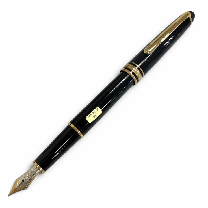 極美品□MONTBLANC モンブラン マイスターシュテュック ペン先14K Mニブ ホワイトスター 万年筆 ブラック ゴールド 西ドイツ製 メンズ