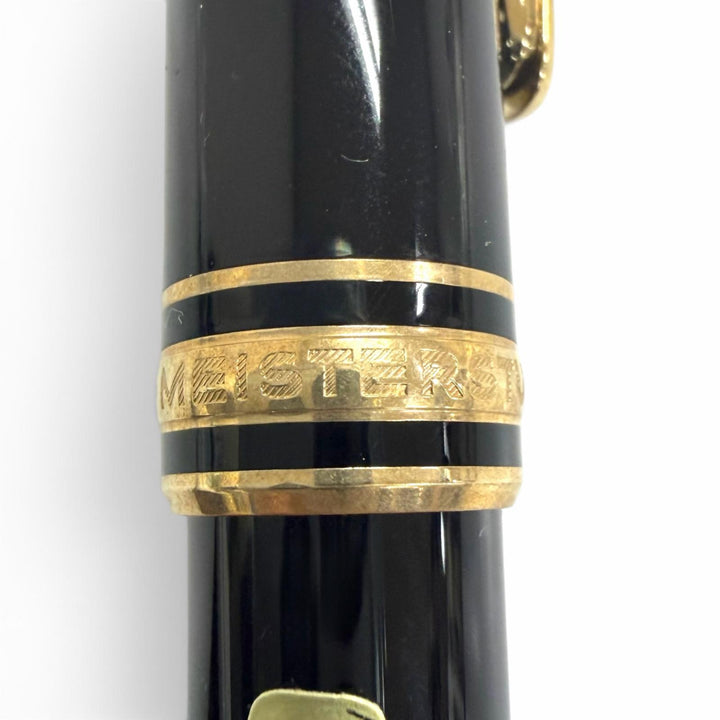 極美品□MONTBLANC モンブラン マイスターシュテュック ペン先14K Mニブ ホワイトスター 万年筆 ブラック ゴールド 西ドイツ製 メンズ