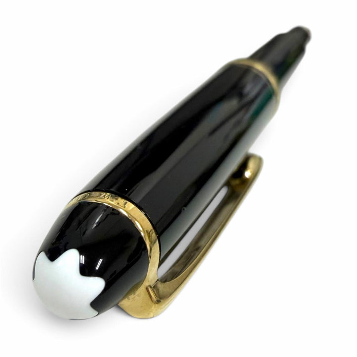 美品□MONTBLANC モンブラン マイスターシュテュック クラシック 4810 ペン先14K EFニブ キャップ式 万年筆 黒 ゴールド 西ドイツ製